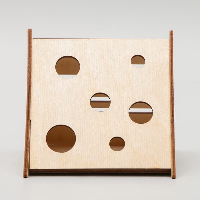 Домик для грызунов «Сыр», 12.5×11.5×11 см, дерево