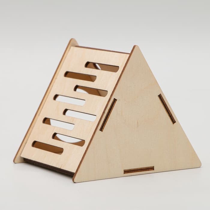 Домик для грызунов «Сыр», 12.5×11.5×11 см, дерево