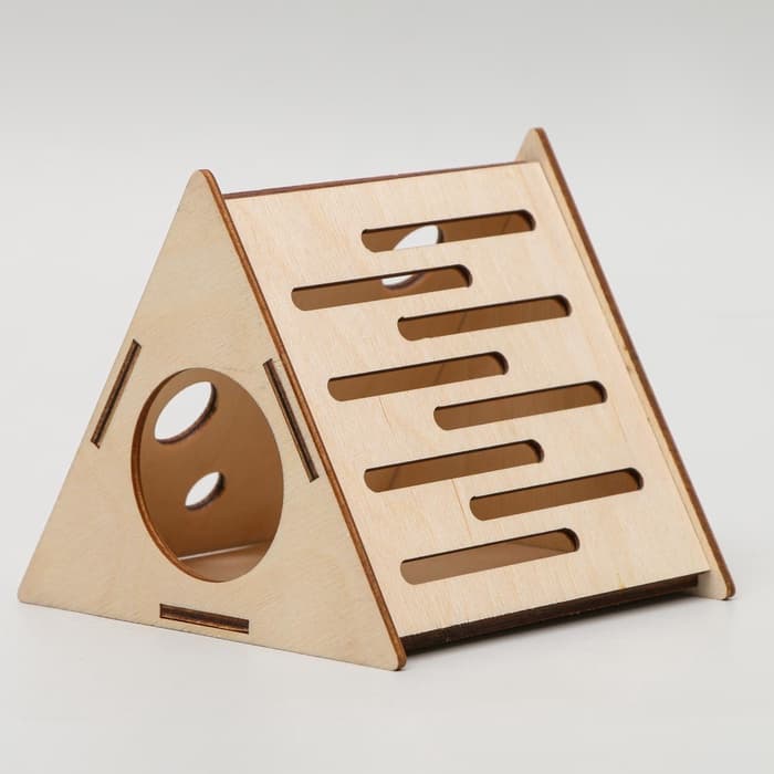 Домик для грызунов «Сыр», 12.5×11.5×11 см, дерево