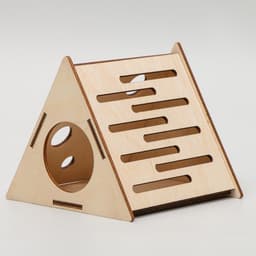 Домик для грызунов «Сыр», 12.5×11.5×11 см, дерево