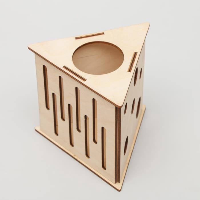 Домик для грызунов «Сыр», 12.5×11.5×11 см, дерево