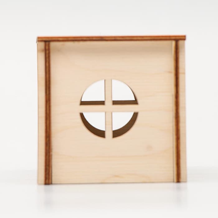 Домик для грызунов малый, 12.5×7.5×7.5 см, дерево