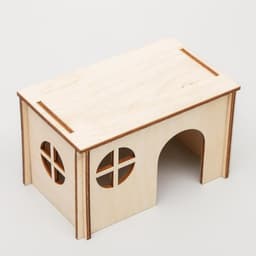 Домик для грызунов малый, 12.5×7.5×7.5 см, дерево