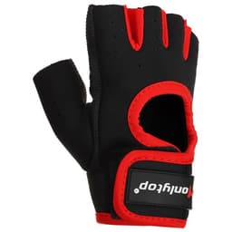 Перчатки спортивные ONLYTOP, р. S, цвет чёрный/красный