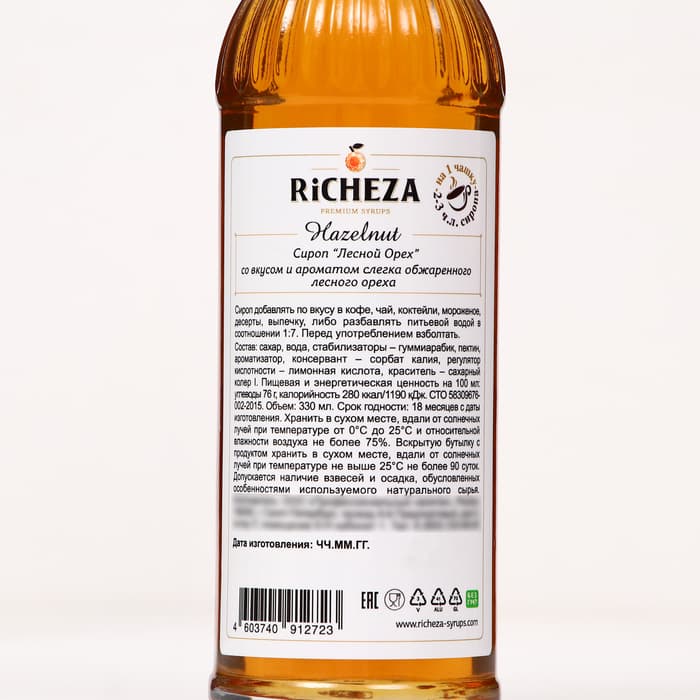 Сироп RICHEZA «Лесной Орех» 0.33 л