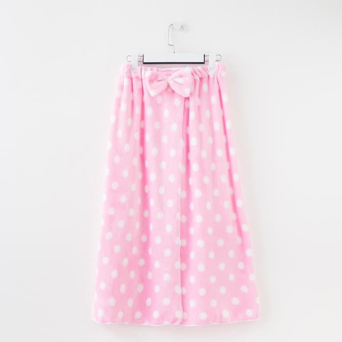 Набор для бани и ванной «Этель. Горох», полотенце - парео 75×120 см, повязка, розовый