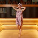 Набор для бани и ванной «Этель. Кошечка», полотенце- парео 75×120 см, повязка на голову, розовый