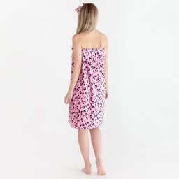 Набор для бани и ванной «Этель. Кошечка», полотенце- парео 75×120 см, повязка на голову, розовый