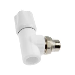 Вентиль полипропиленовый VALFEX, d=20×1/2", радиаторный, угловой