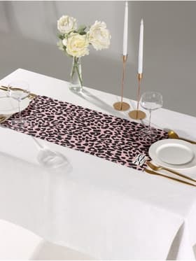 Дорожка на стол «Этель» Beauty 30×70 см, 100% хлопок, саржа 190 г/м², розовая/чёрная