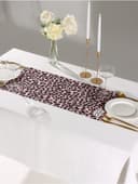 Дорожка на стол «Этель» Beauty 30×70 см, 100% хлопок, саржа 190 г/м², розовая/чёрная