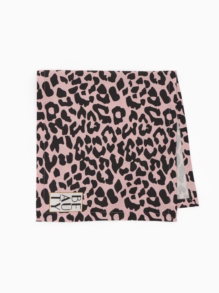 Дорожка на стол «Этель» Beauty 30×70 см, 100% хлопок, саржа 190 г/м², розовая/чёрная