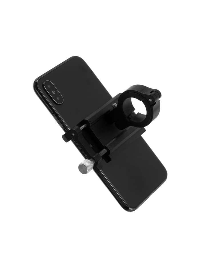 Держатель для телефона на велосипед, алюминиевый, до 185×100 мм, чёрный