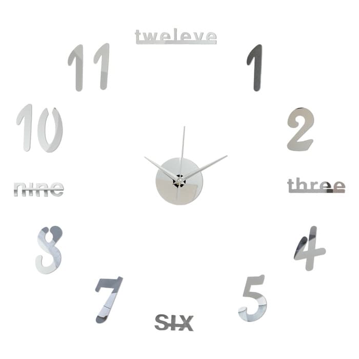 Часы настенные интерьерные «Эмин», 3D, наклейка, d=50 см, цифры 7.5×5 см