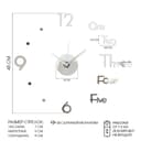 Часы настенные интерьерные «Биенн», 3D, наклейка, бесшумные, плавный ход, d=45 см