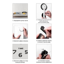 Часы настенные интерьерные «Парикмахер», 3D, наклейка, большие, d=45 см