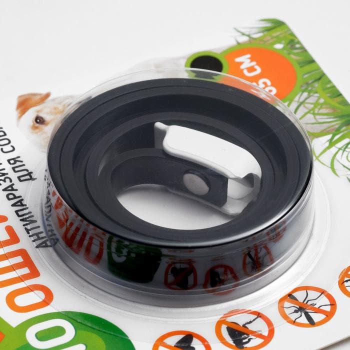 Биоошейник от паразитов для собак «ПИЖОН», от блох и клещей, 65 см, чёрный