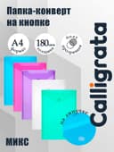 Папка на кнопке (липучке) А4, вертикальная, МИКС