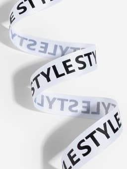 Лента репсовая «Style», 25 мм, 23±1 м, чёрная, белая