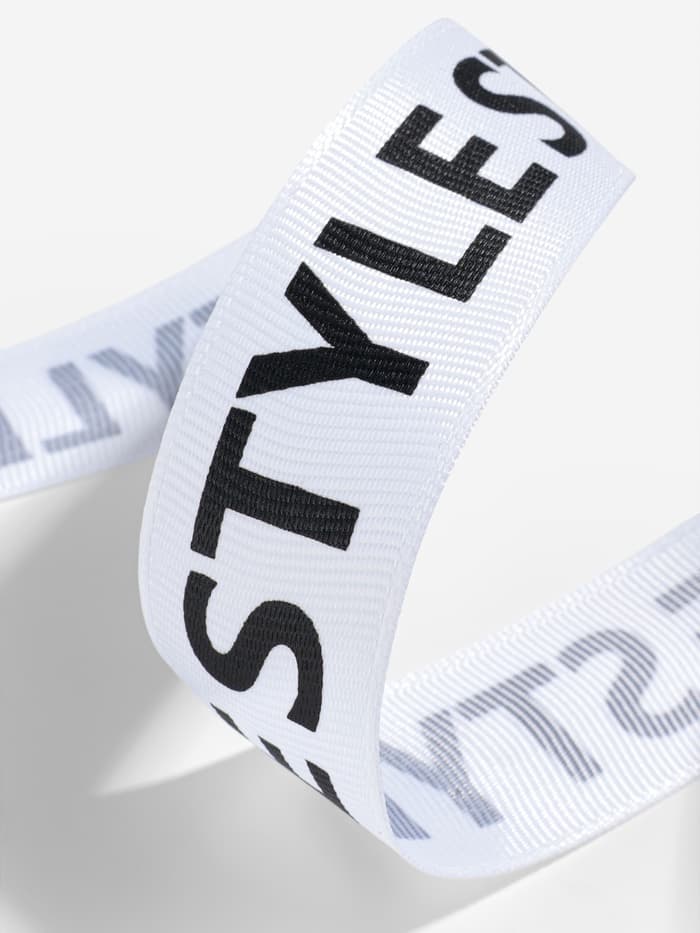 Лента репсовая «Style», 25 мм, 23±1 м, чёрная, белая