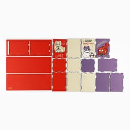 Органайзер для канцелярии тройной, на подставке «Коты», 6.5×6.3×9 см