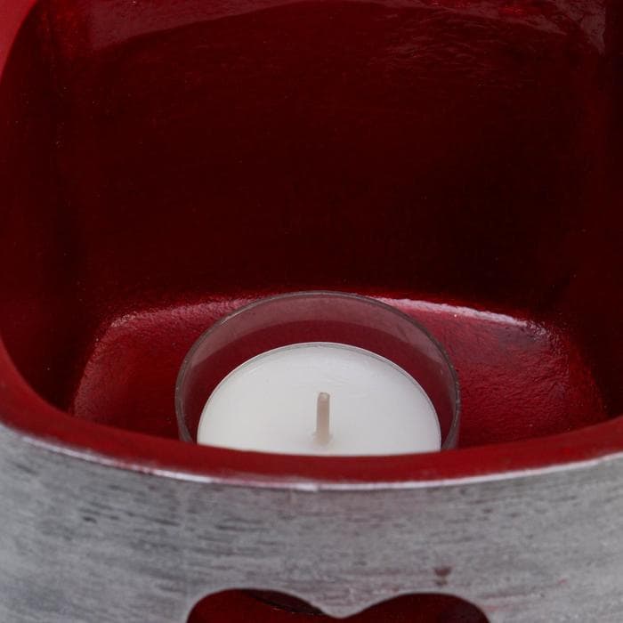 Лампион - подсвечник на 1 свечу «Желание», 13×13×9.5 см, серебряный, квадратный