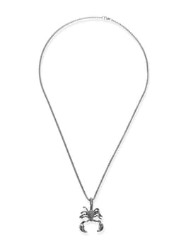 Кулон-амулет «Помпеи», скорпион, цвет чернёное серебро, 70 см