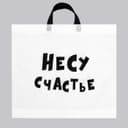 Пакет с петлевой ручкой «Несу счастье», 43×52 см