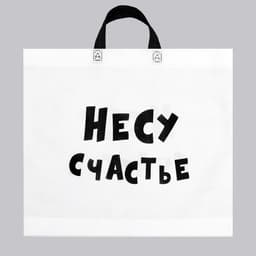 Пакет с петлевой ручкой «Несу счастье», 43×52 см