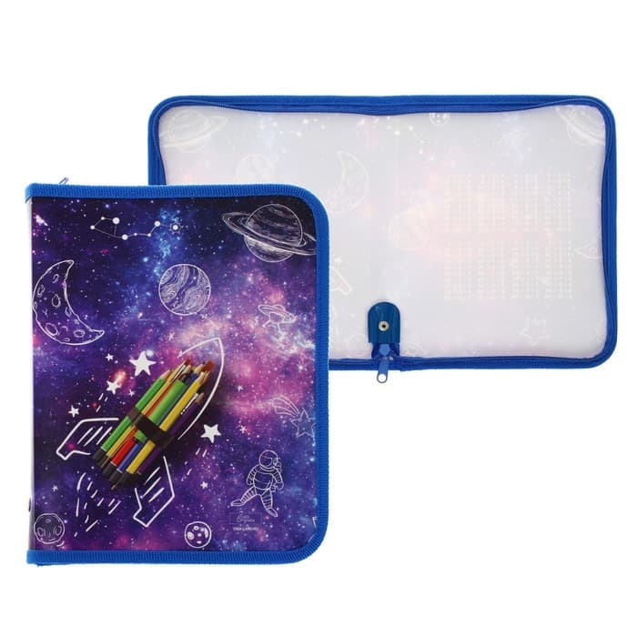 Папка для тетрадей, А5, пластиковая, 18×23×2.5 см «Ракета»