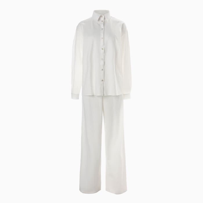 Костюм женский (сорочка, брюки) MINAKU, размер 50, белый