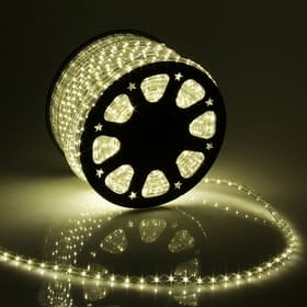 Гирлянда светодиодная, световой шнур Luazon Lighting 13 мм, IP65, 100 м, 36 LED/м, 220 В, 2W, постоянное свечение, свечение тёплое белое
