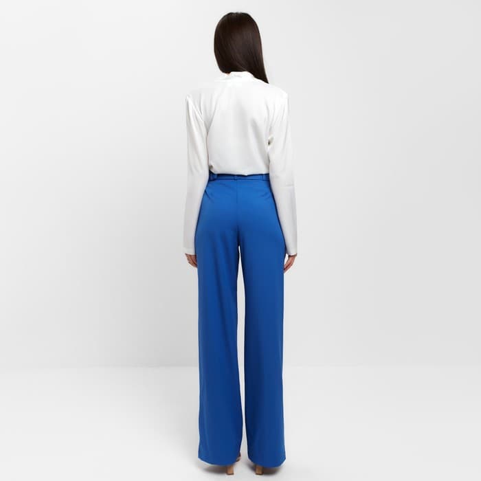 Брюки женские прямые MIST: Pants, размер 48, синие