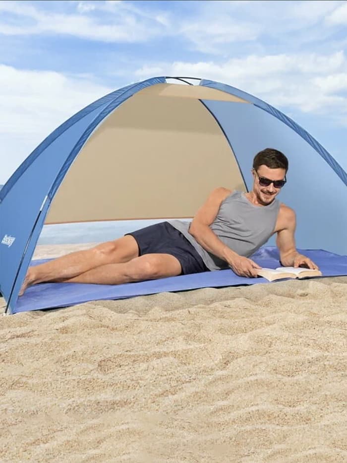 Палатка пляжная 2-местная BEACH GROUND 2 TENT, 200×120×90 см, трекинговая, однослойная, 68105 Bestway