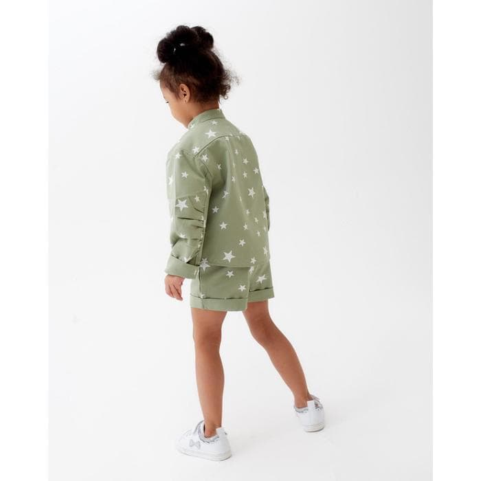 Жакет для девочки MINAKU: Cotton collection, зелёный, рост 104