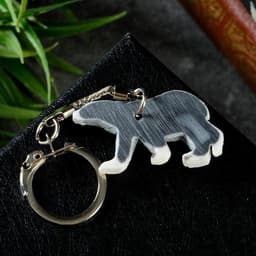 Брелок для ключей на кольце «Медведь белый вид сбоку», 4 см