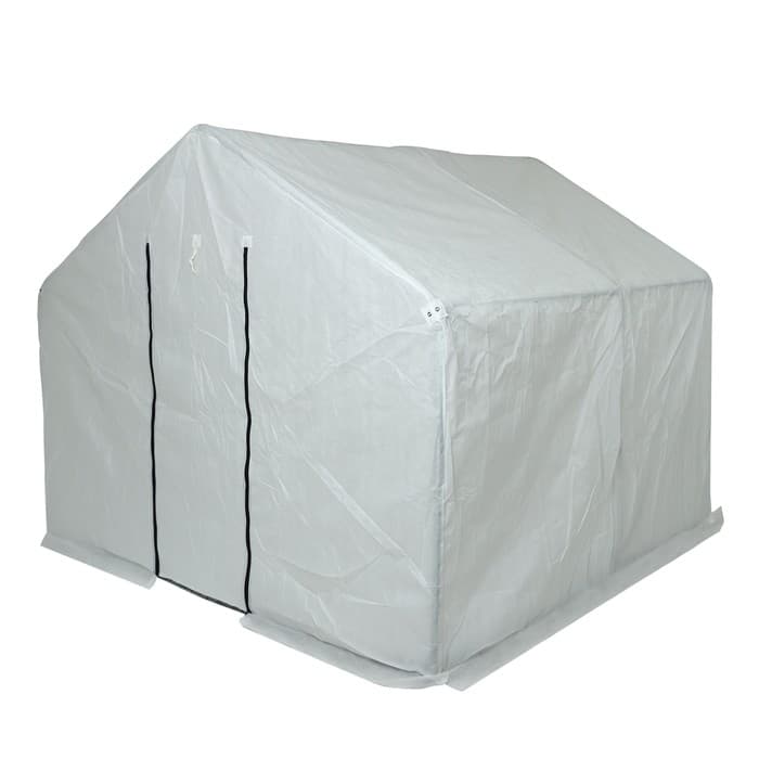 Теплица, 2.5×2.45×2.1 м, оцинкованный металл, профиль d=25 мм, чехол из спанбонда 90 г/м², МИКС