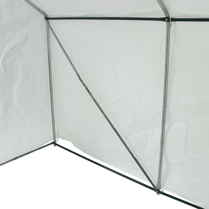 Теплица, 2.5×2.45×2.1 м, оцинкованный металл, профиль d=25 мм, чехол из спанбонда 90 г/м², МИКС