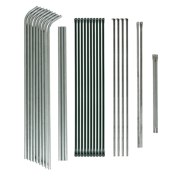 Теплица, 2.5×2.45×2.1 м, оцинкованный металл, профиль d=25 мм, чехол из спанбонда 90 г/м², МИКС