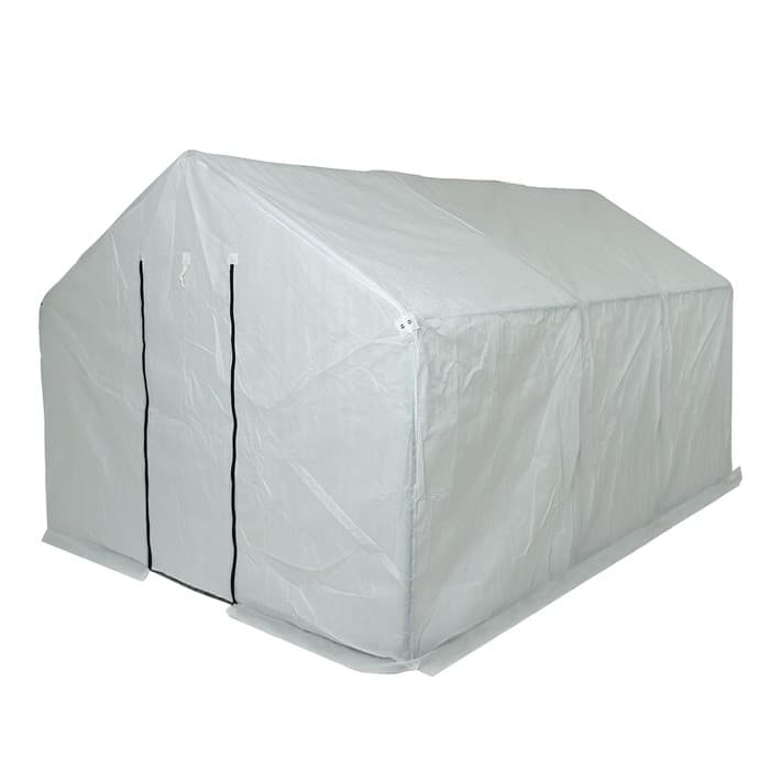 Теплица, 3.7×2.45×2.1 м, оцинкованный металл, профиль d=25 мм, чехол из спанбонда 90 г/м²