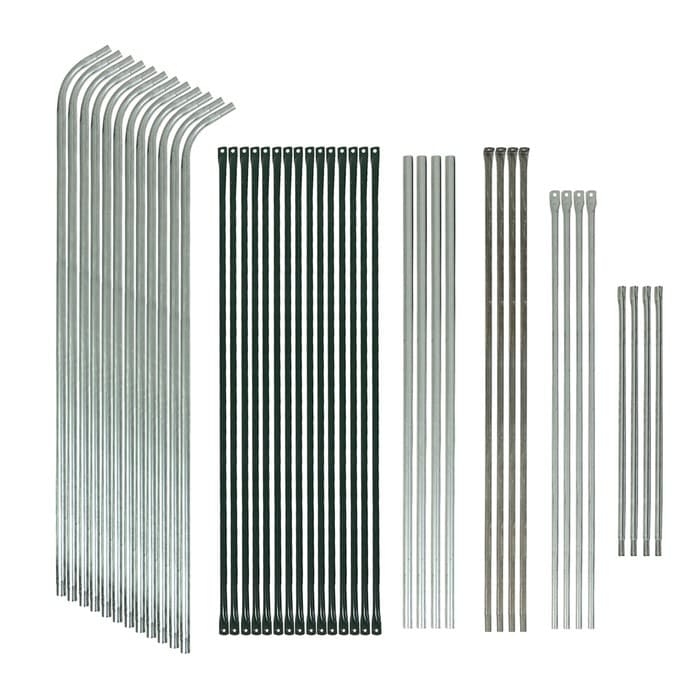 Теплица, 3.7×2.45×2.1 м, оцинкованный металл, профиль d=25 мм, чехол из спанбонда 90 г/м²