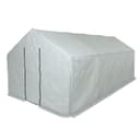 Теплица, 4.9×2.45×2.1 м, оцинкованный металл, профиль d=25 мм, чехол из спанбонда 90 г/м²