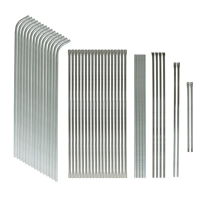 Теплица, 4.9×2.45×2.1 м, оцинкованный металл, профиль d=25 мм, чехол из спанбонда 90 г/м²