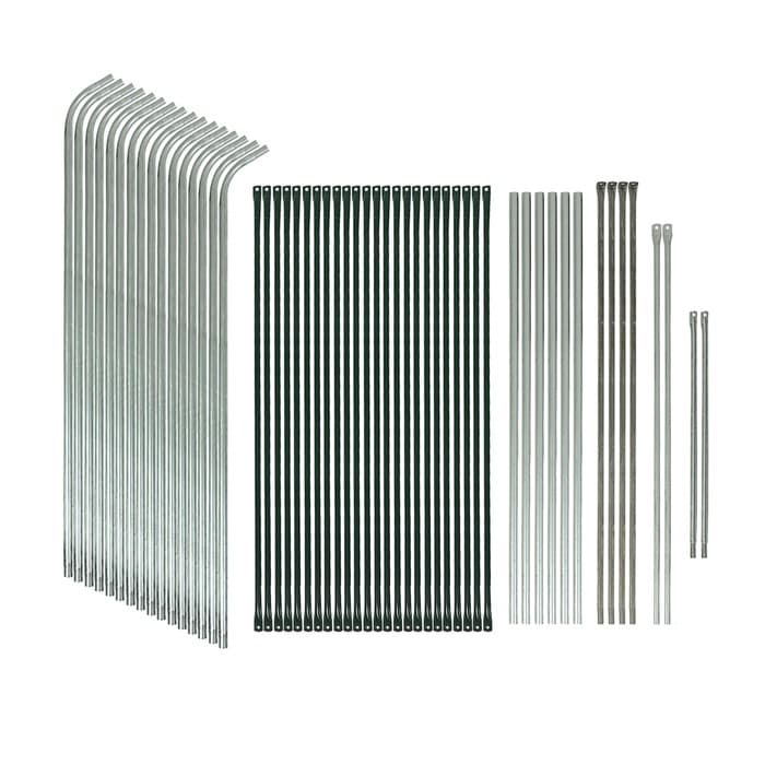 Теплица, 6.1×2.45×2.1 м, оцинкованный металл, профиль d=25 мм, чехол из спанбонда 90 г/м²