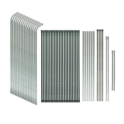 Теплица, 6.1×2.45×2.1 м, оцинкованный металл, профиль d=25 мм, чехол из спанбонда 90 г/м²