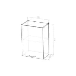 Шкаф навесной «Лариса», 1 дверца, 500×300×720 мм, цвет белый/латте