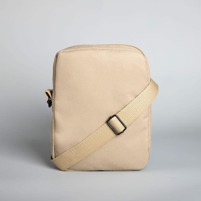 Сумка Story, 15×3×20 см, отдел на молнии, длинный ремень, бежевая