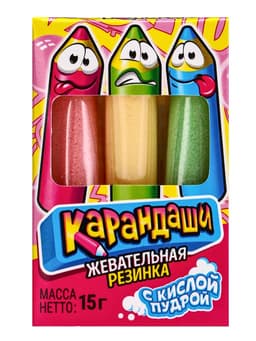 Жевательная резинка «Карандаши», 15 г