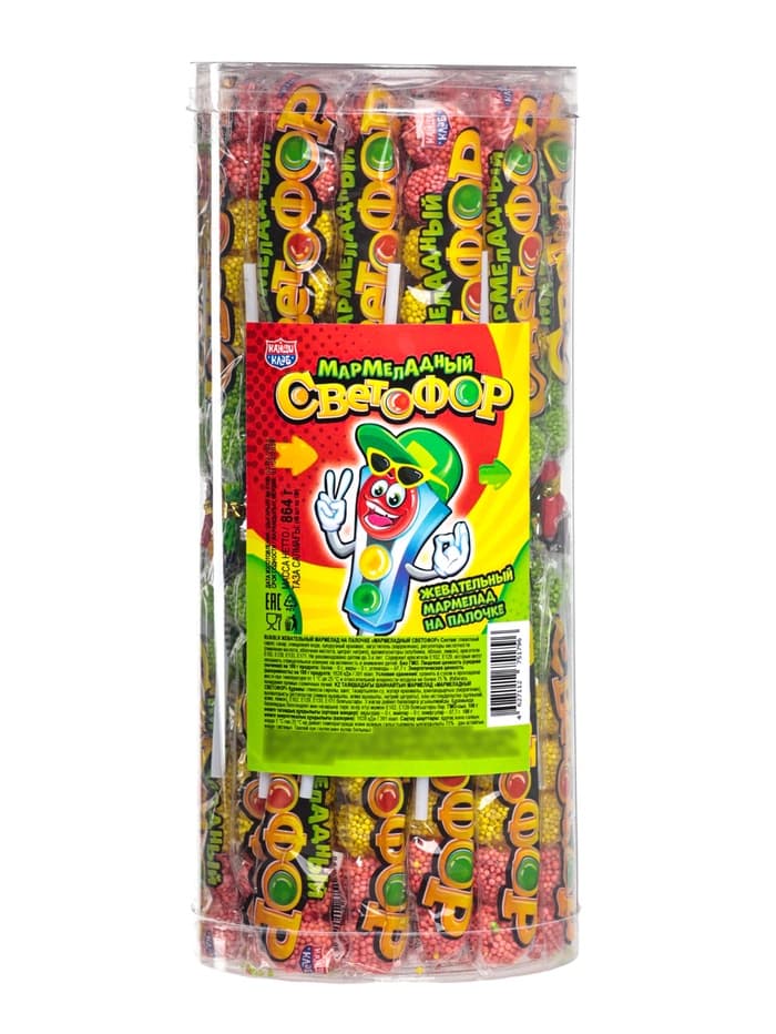 Мармелад на палочке «Мармеладный светофор», 18 г