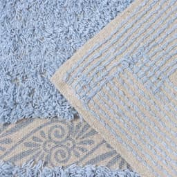 Коврик для дома Доляна «Вензель», 40×60 см, голубой